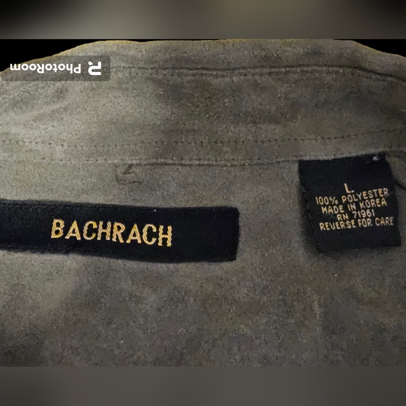 Bacharach Men's L button-down. Brown - Picture 4 of 5